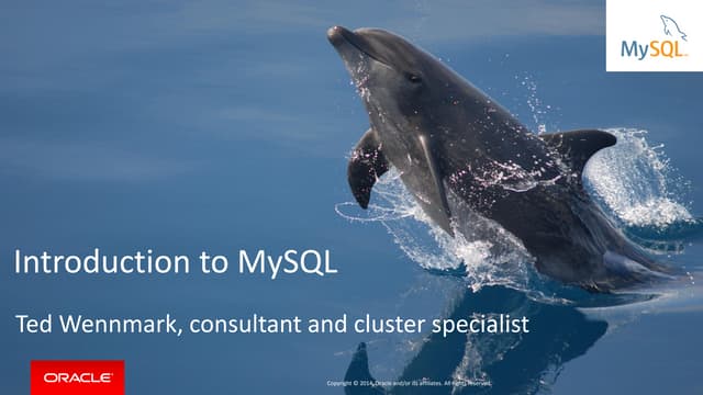 Introduction to MySQL | PPT
