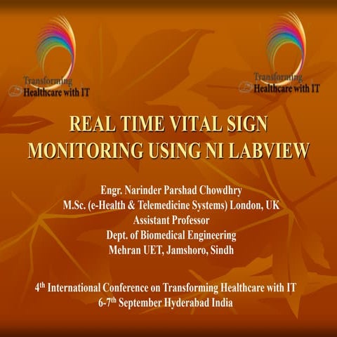 REAL TIME VITAL SIGN MONITORING USING NI LABVIEW