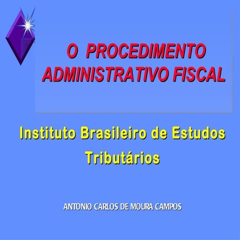 01   o procedimento administrativo tributário