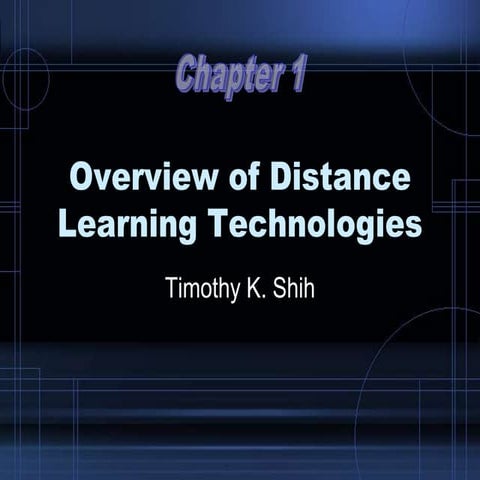 01 overview of distance learning technologies