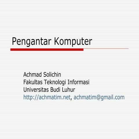 01. Pengantar Komputer