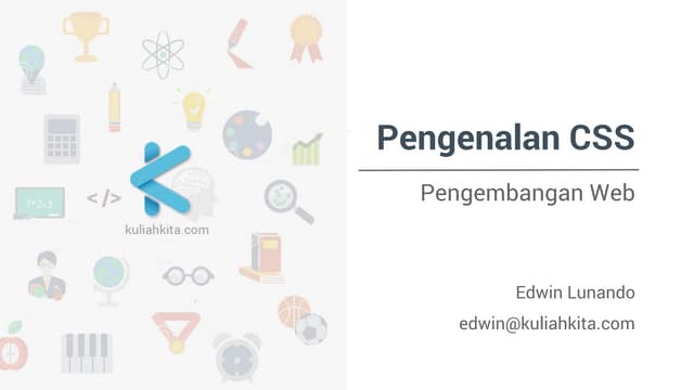 Pemrograman Web - Pengenalan CSS