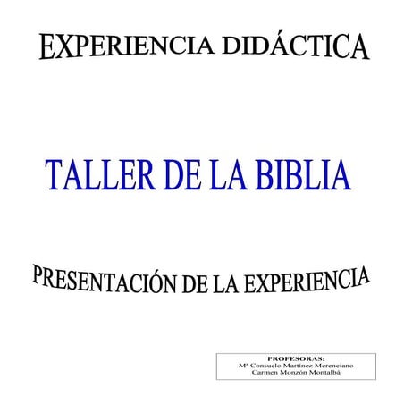 01.presentación de la experiencia 1