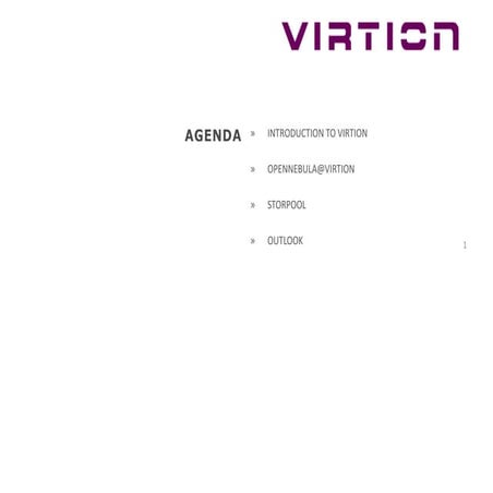OpenNebula at virtion
