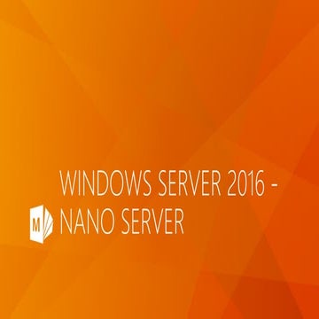 Présentation Nano Server MS Afterwork Nouméa