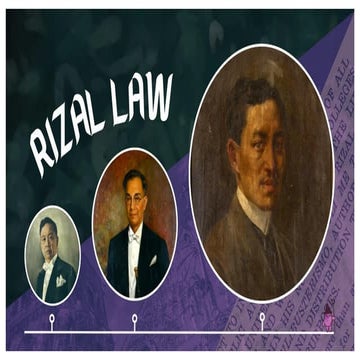 01 - Rizal Law (RA 1425) | Life and Works of Rizal (Slides)
