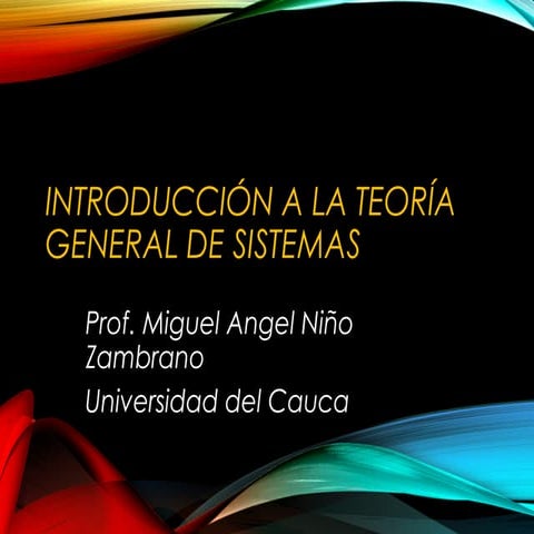 Introducción a la Teoría General de Sistemas