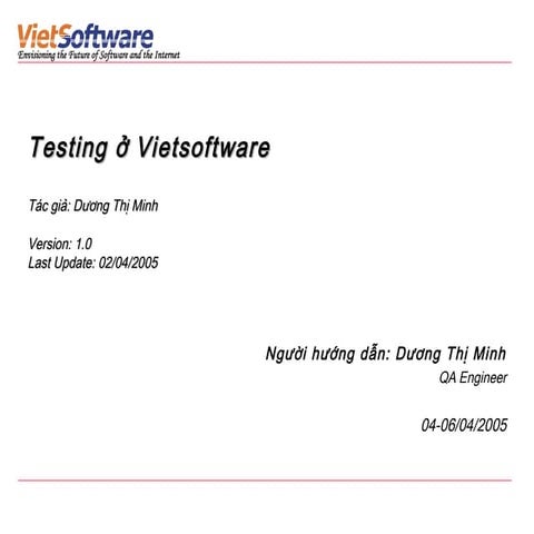 01  tester training - overview