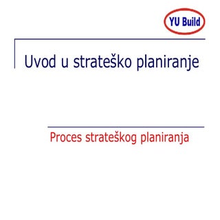 01   Uvod U Stratesko Planiranje