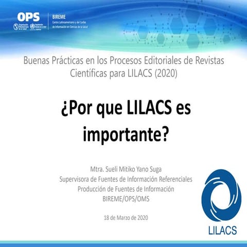 (01/09) Buenas Prácticas Proceso Editorial LILACS 2020 - ¿POR QUÉ INDEXAR EN ...