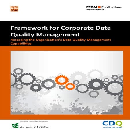 Universität St. Gallens Framework for Corporate Data Quality Management ...