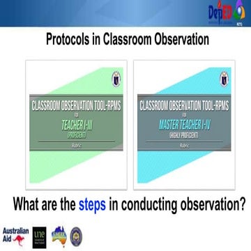 steps in conducting observation