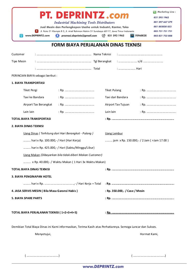 010115 Biaya Perjalanan Dinas Teknisi Deprintz