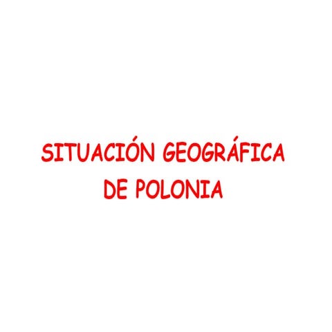 Situación geográfica de Polonia
