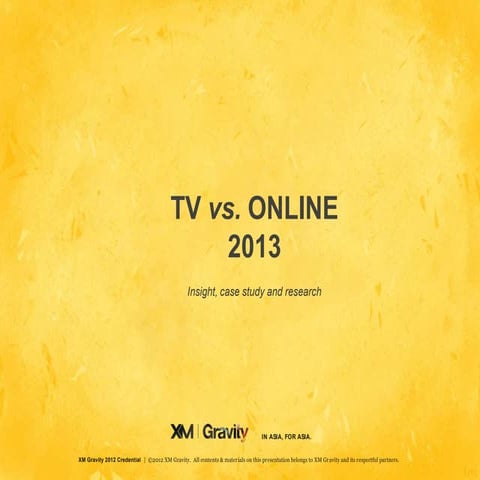 TV vs. Online in Indonesia 2013