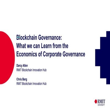 Blockchain Governance - Chris Berg