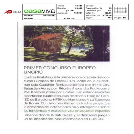 Clipping Casa Viva 01/05/12 @ IED Barcelona