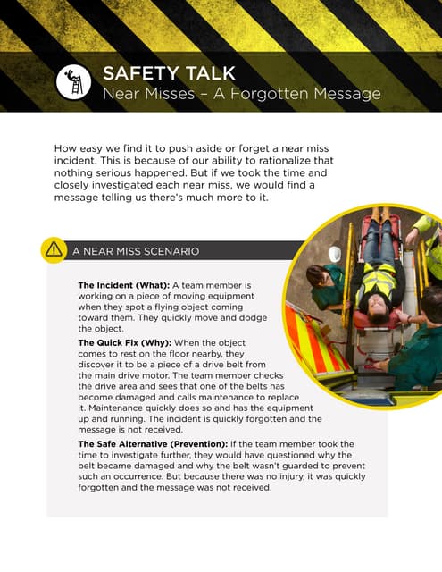 training near miss program | PPTX