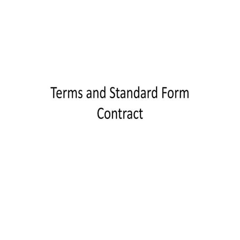 0105terms And Standard Form Contract