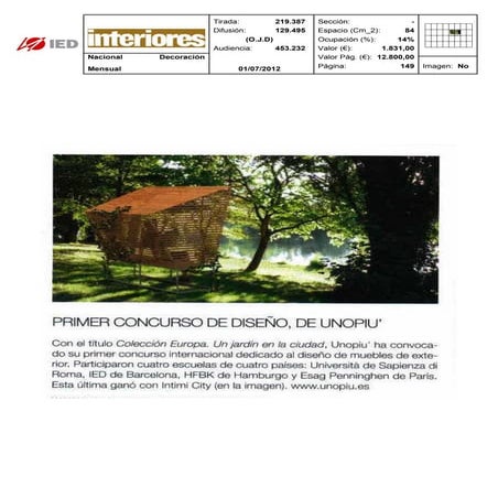 Clipping Interiores 01/07/12 @ IED Barcelona