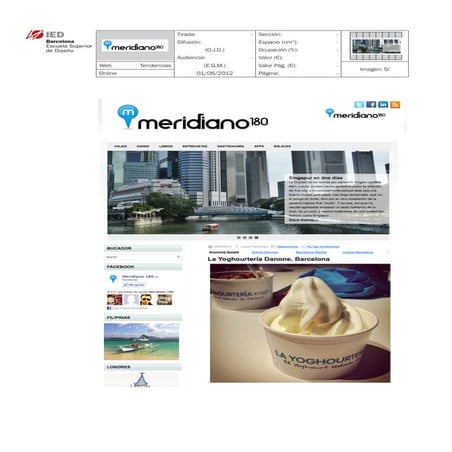 Clipping Meridiano 01/06/12 @ IED Barcelona