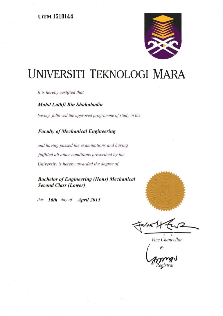 Degree Certificate