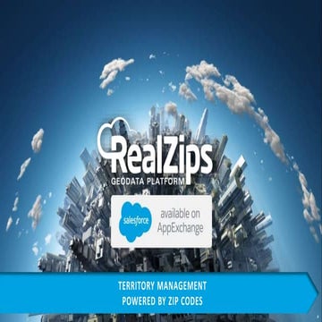 RealZips Territory Management App. Powered by Zip codes.