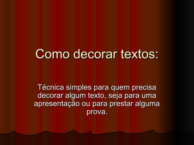 Como decorar textos.