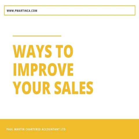 Ways To Improve Your Sales