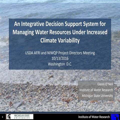 An Integrative Decision Support System for Managing Water Resources under Inc...