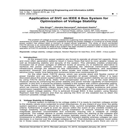Application of SVC on IEEE 6 Bus System for Optimization of Voltage ...