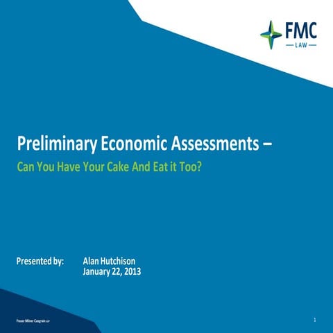 Preliminary Economic Assessments
