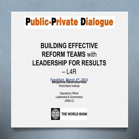 BRandrianarivelo_Building effective reform groups