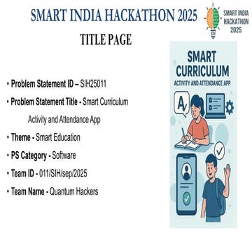 SIH presentation problem statement SIH-1728 | PPTX
