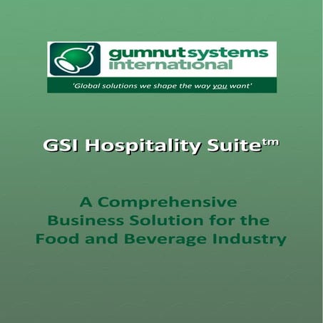 Gumnut Systems International - Hospitality Suite