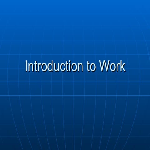 01-23-08 - Introduction To Work