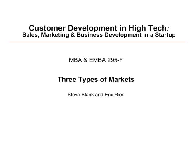 Customer Development/Lean Startup 0...