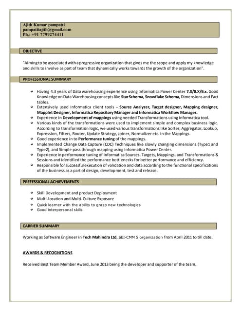 Ajith_kumar_4.3 Years_Informatica_ETL