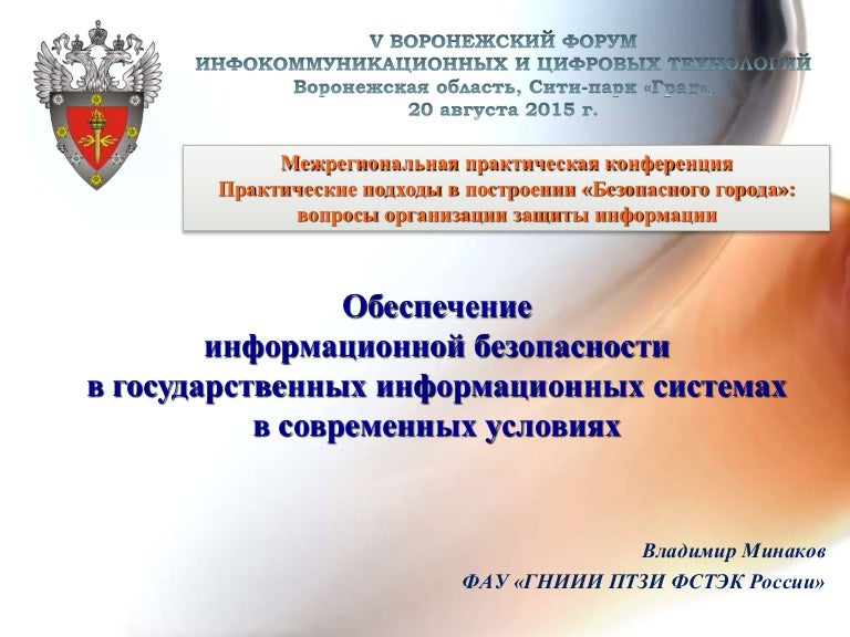 Портал государственных информационных ресурсов. Защита государственных информационных систем.