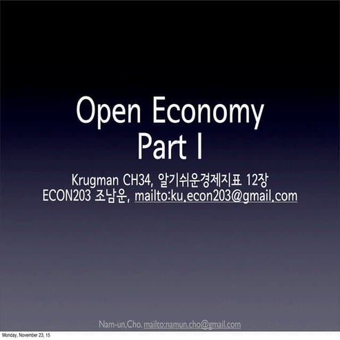 013. Open Economy (Part1) | PDF
