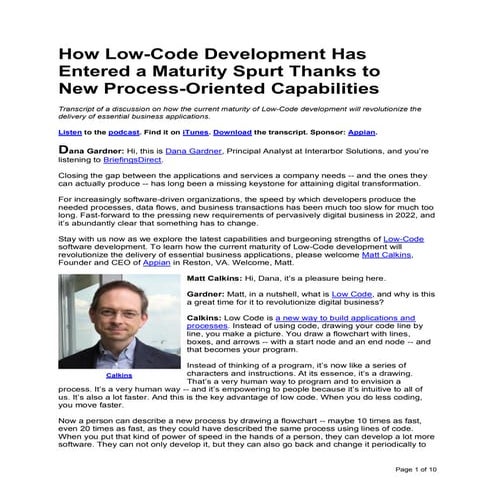How Low-Code Development Has Entered a Maturity Spurt Thanks to New Process-O...