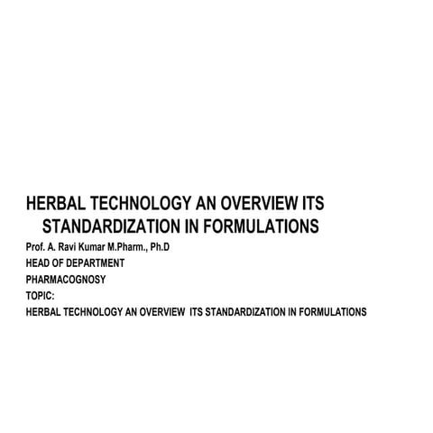 Herbal Technology