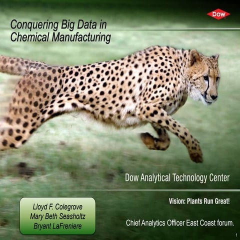 Dow Chemical presentation at the Chief Analytics Officer Forum East Coast USA...