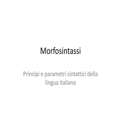 013 Morfosintassi
