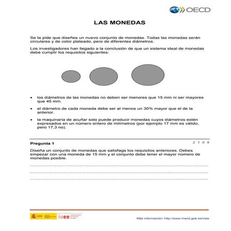 PISA matemáticas:Monedas