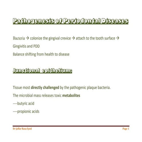014.pathogenesis of periodontal diseases