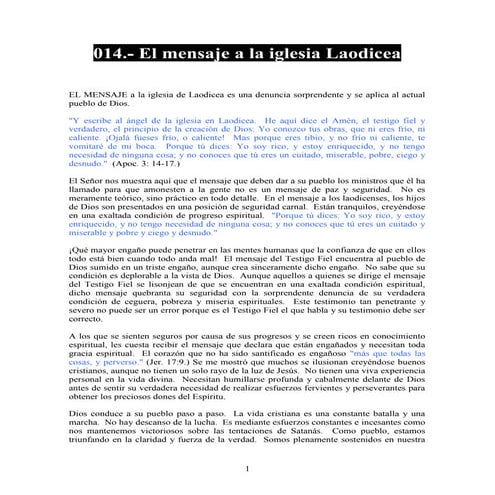 014  la iglesia de laodicea