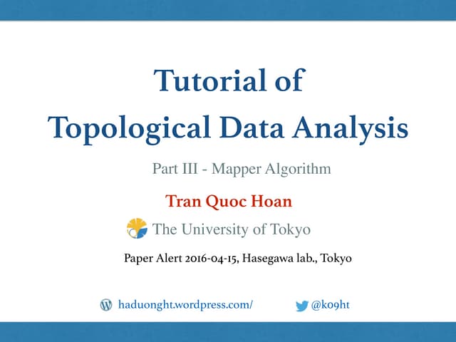 Tutorial of topological data analysis part 3(Mapper algorithm)