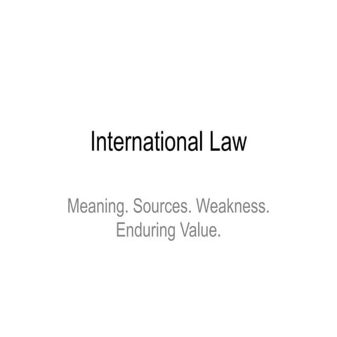 Understanding International Law in International Relation