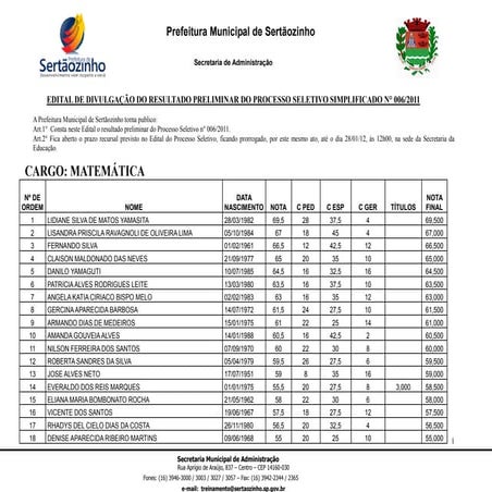  PEB II matematica ( 25 de janeiro de 2012)